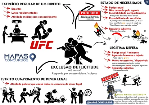 Outro mapa real do acervo: exclusão de ilicitude