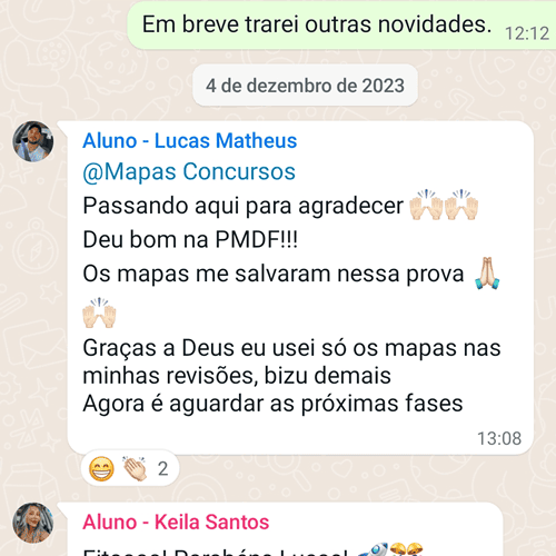 Depoimento de aluno aprovado usando os Mapas Concursos